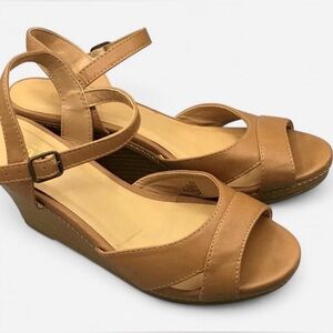 Old Navy Brown Wedge Open-Toe Sandals